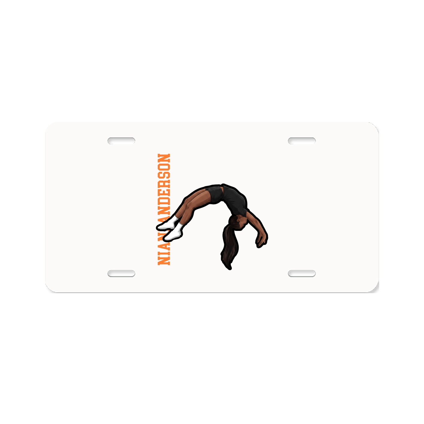 License Plate — Name Vertical in Classic
