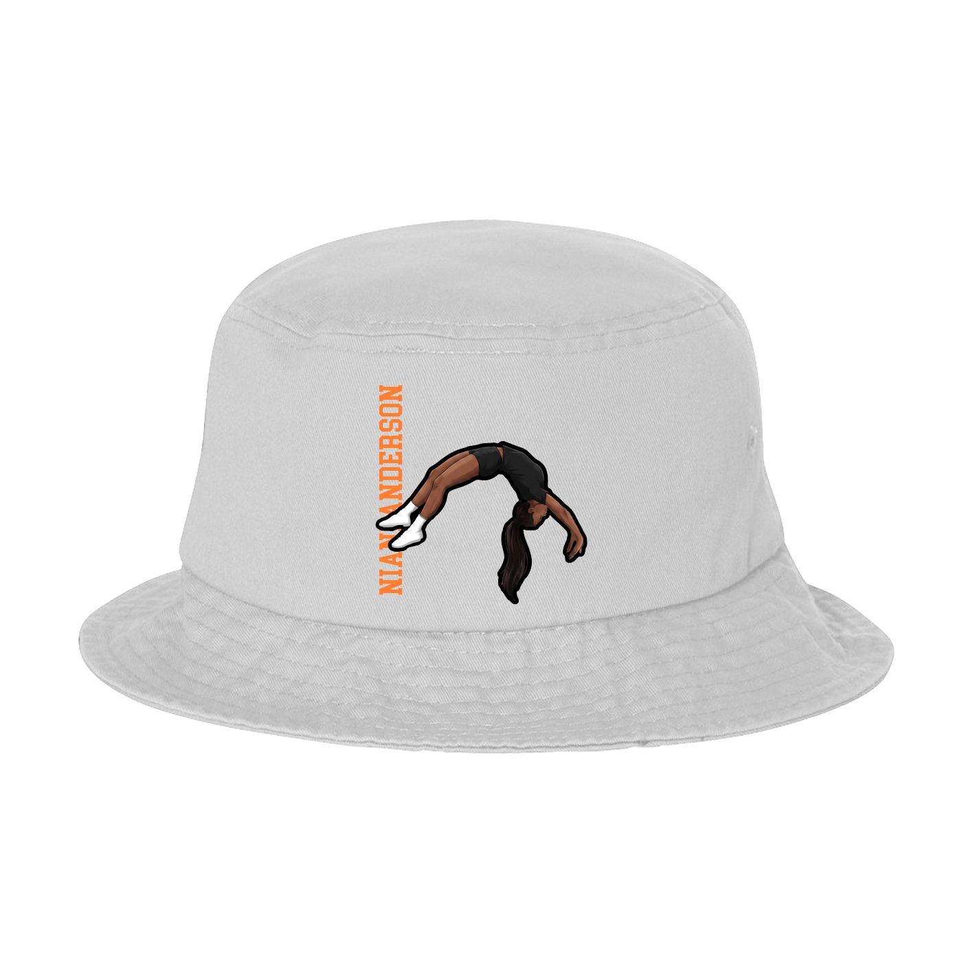 Bucket Cap — Name Vertical in White
