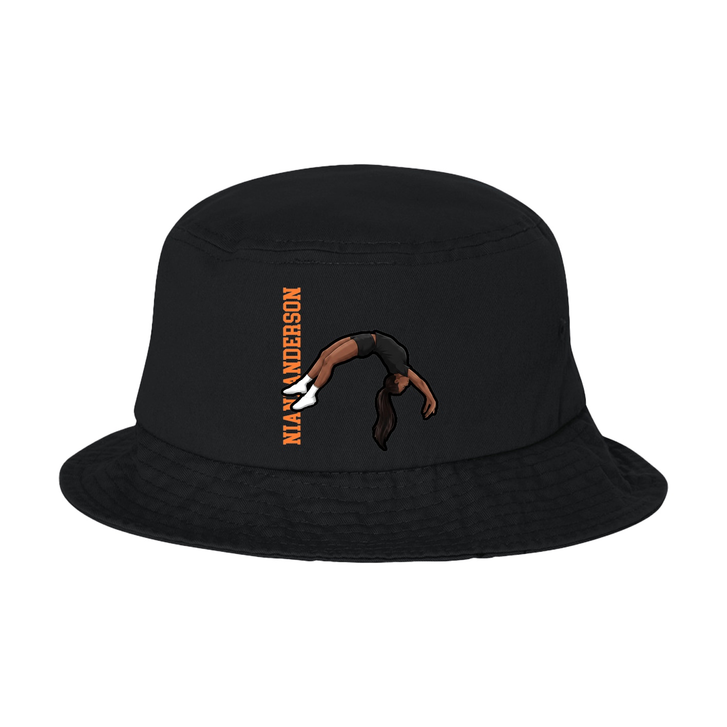 Bucket Cap — Name Vertical in Black