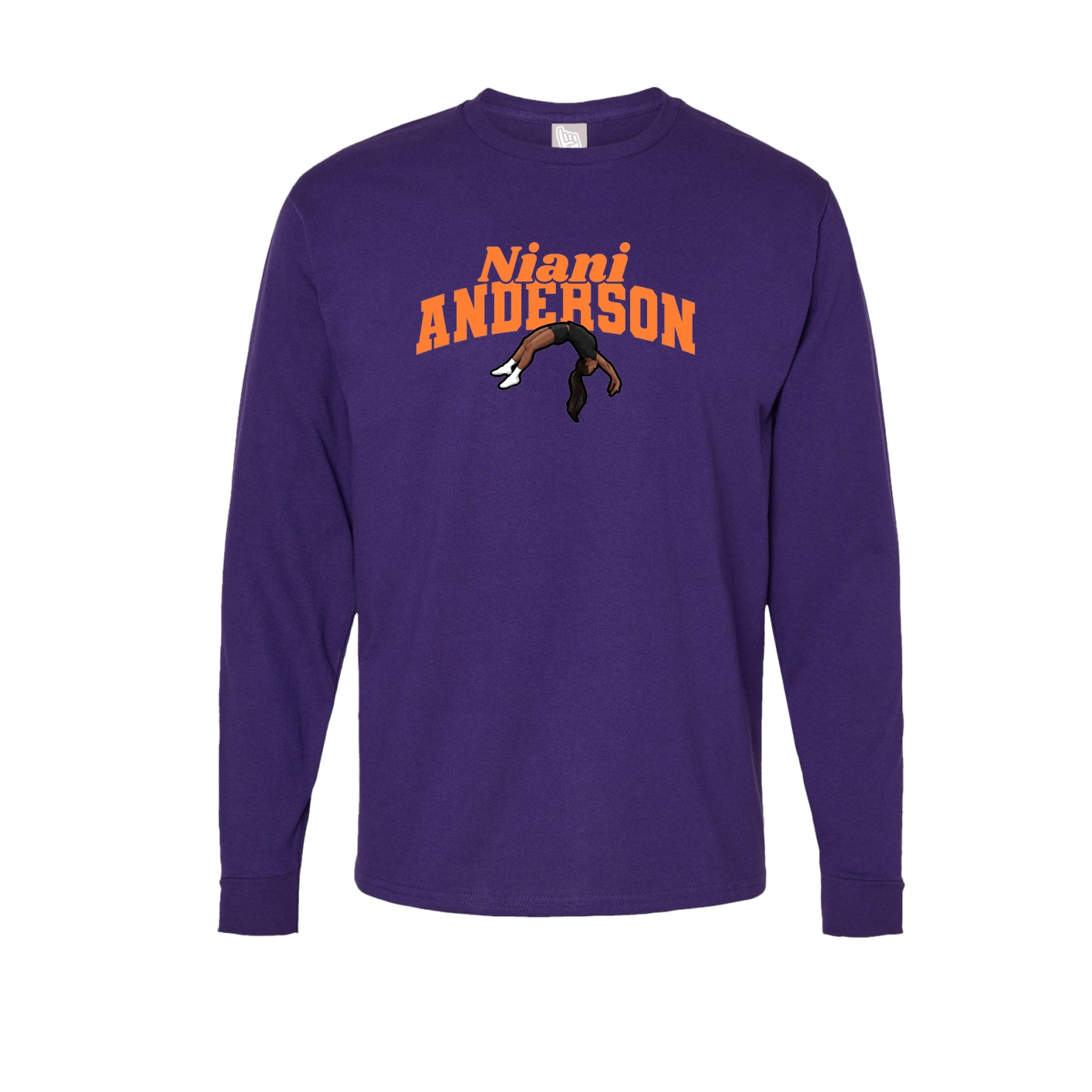 Long Sleeve Tee — Signature Arch in Purple