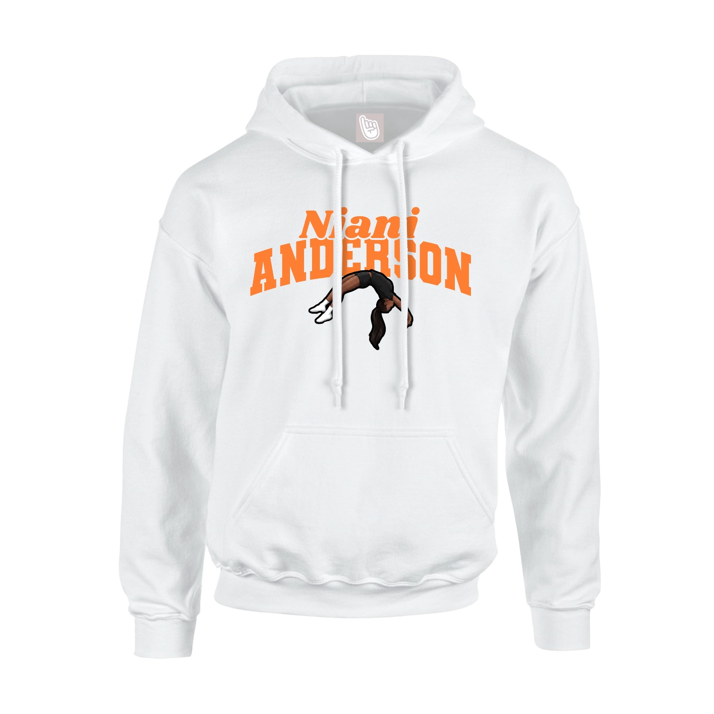 Youth Hoodie — Signature Arch in White