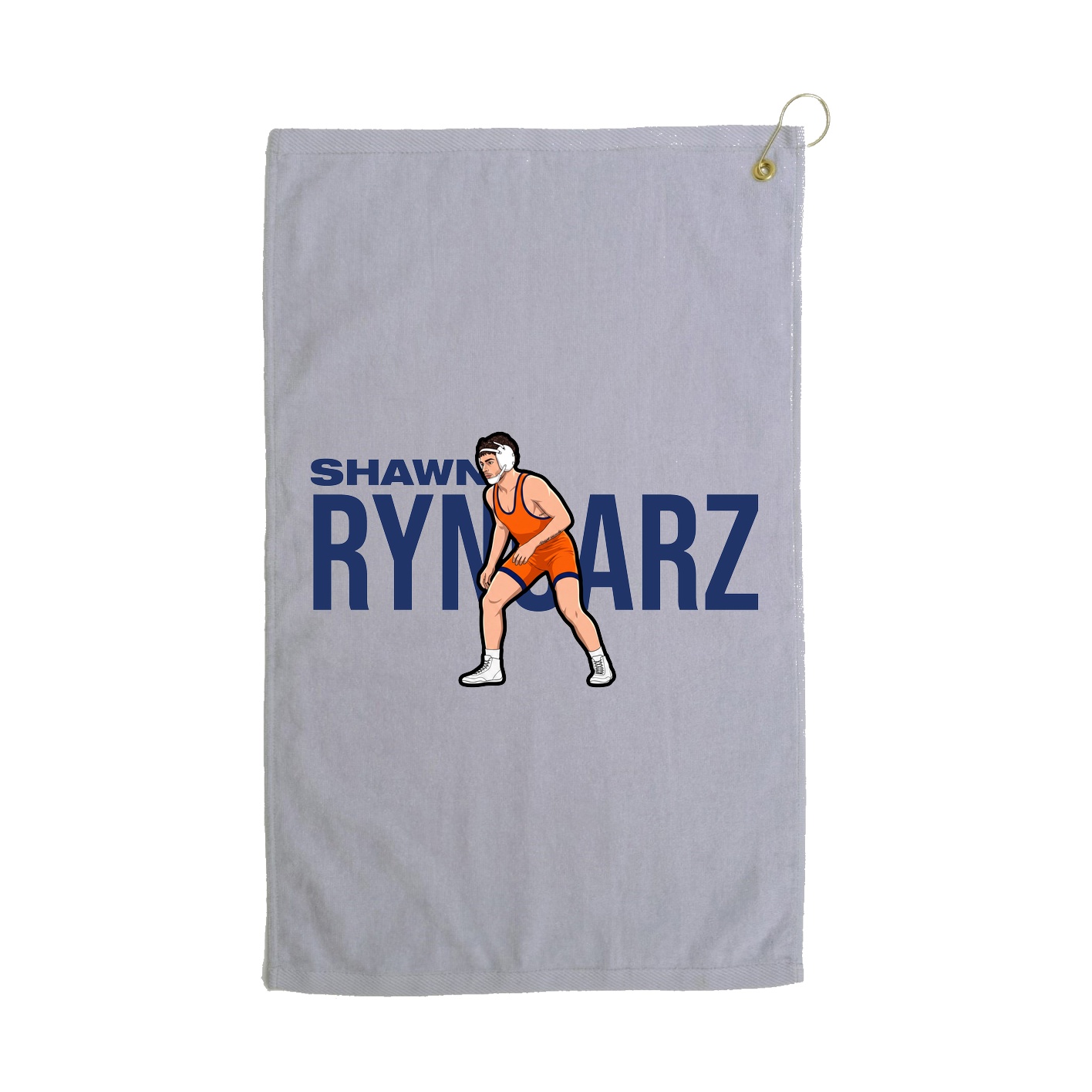 Golf Towel — Player Name in Grey