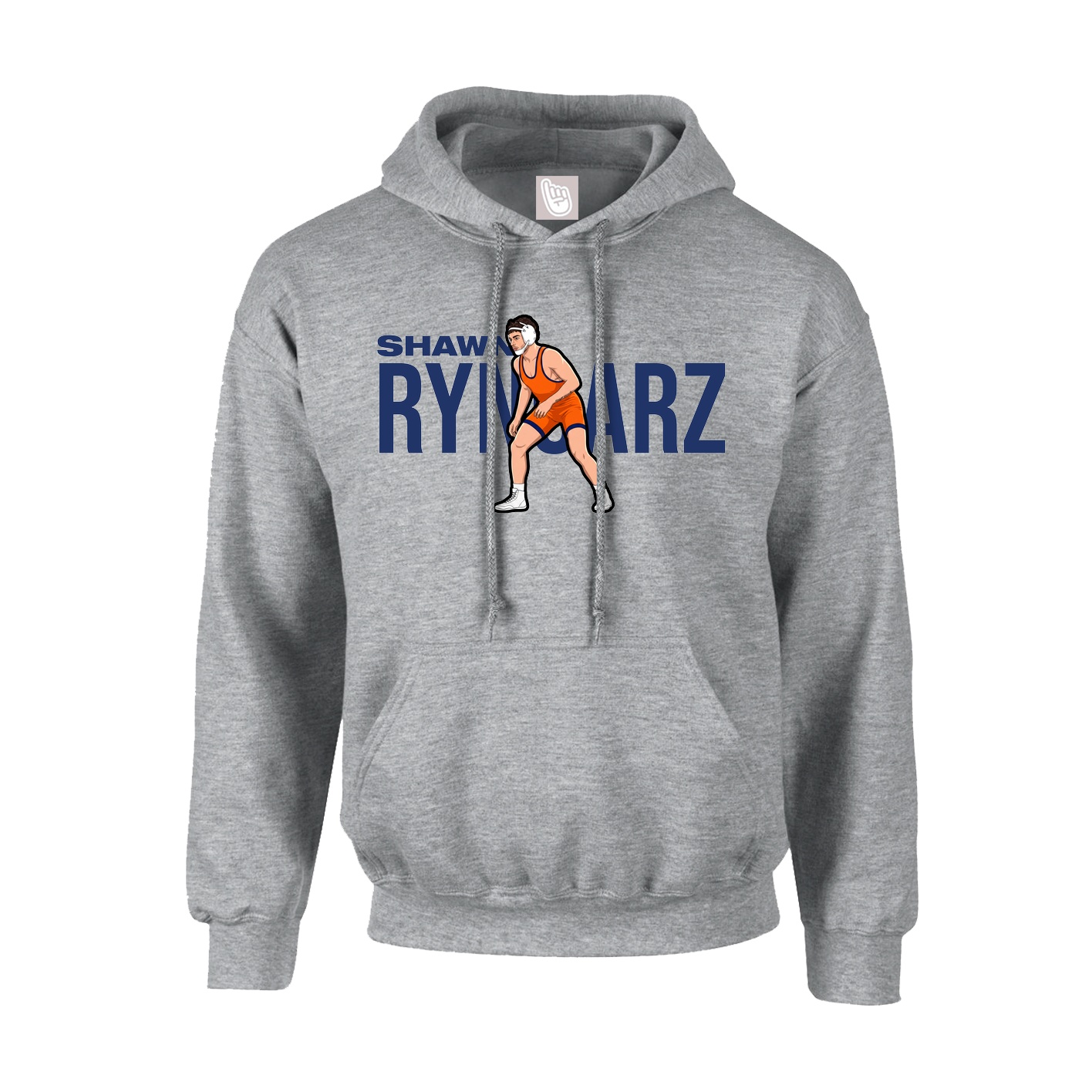 Hoodie — Player Name in Grey