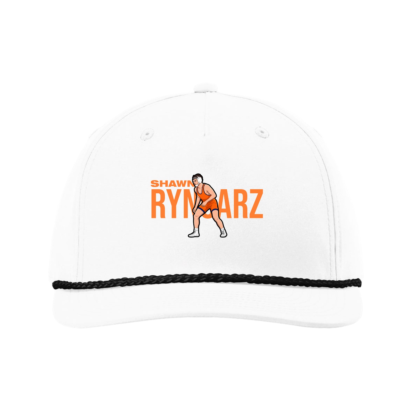 Five-Panel Classic Rope Cap — Player Name in White