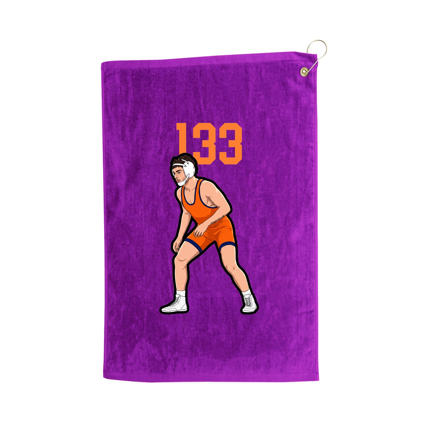 Golf Towel — Number Top in Purple