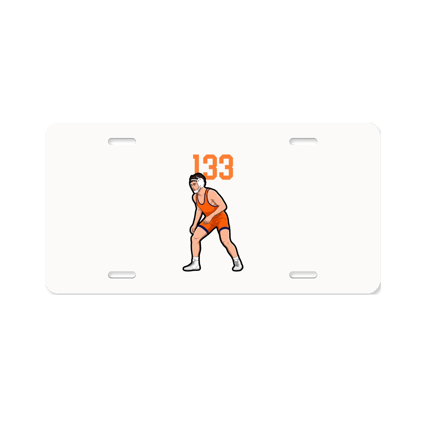 License Plate — Number Top in Classic