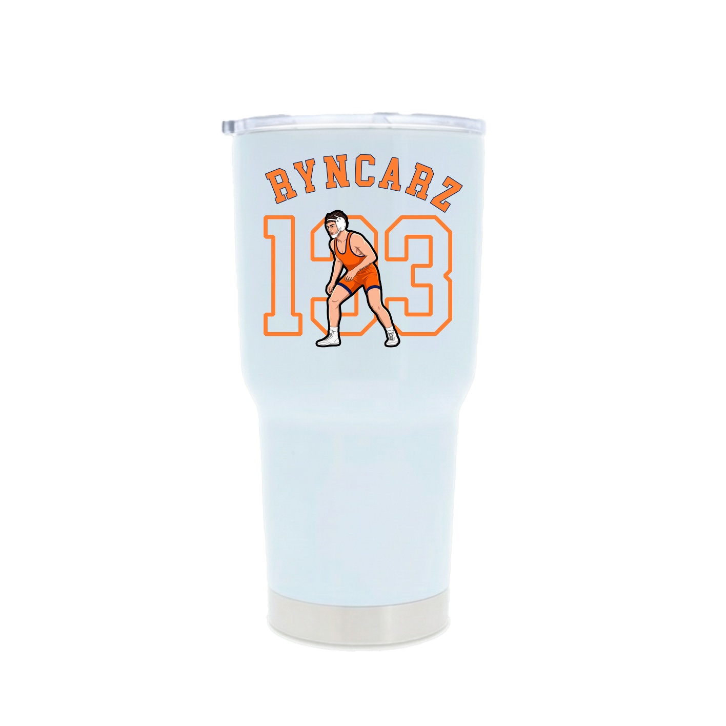 30oz Stainless Steel Tumbler — Shirsey Arch in White