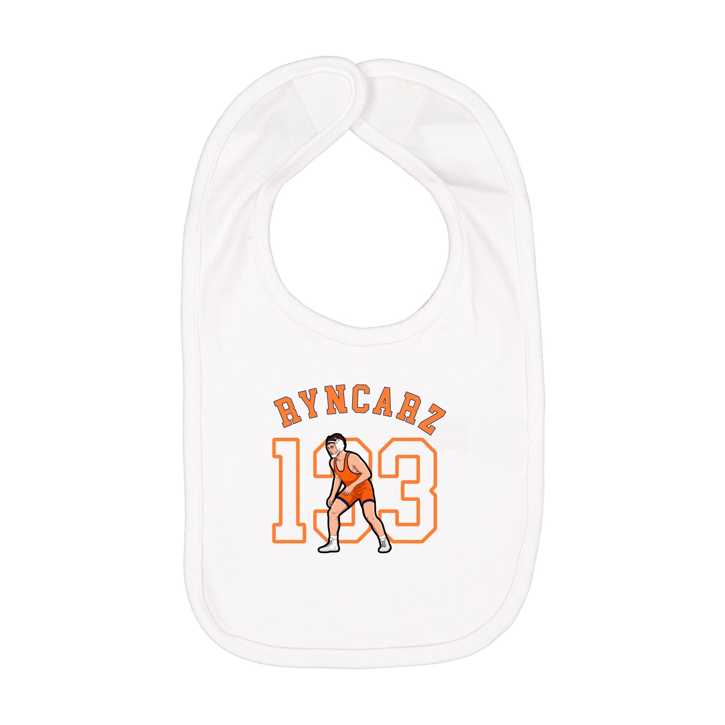 Infant Bib — Shirsey Arch in White