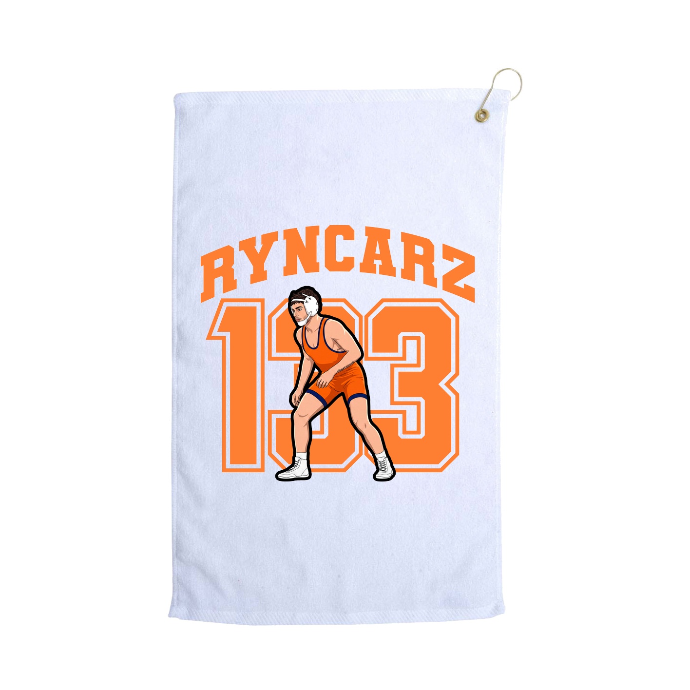 Golf Towel — Number in White