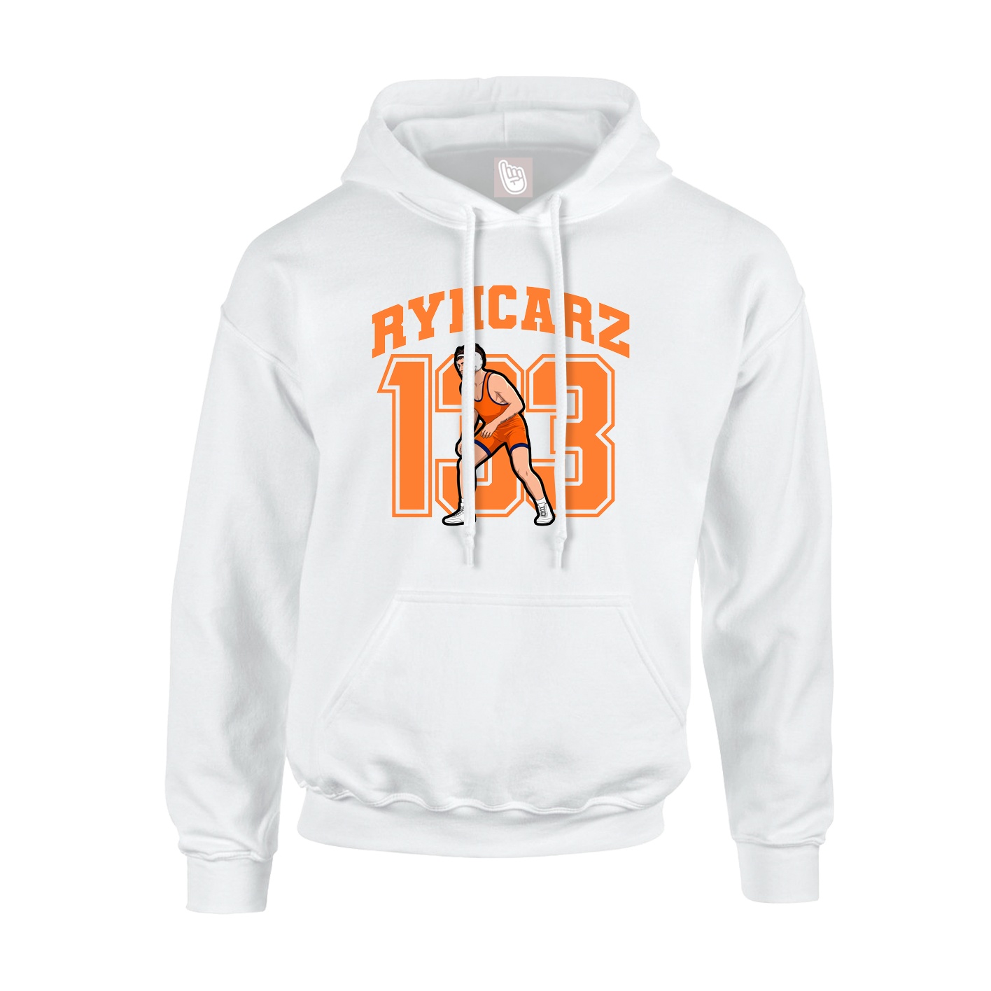 Youth Hoodie — Number in White