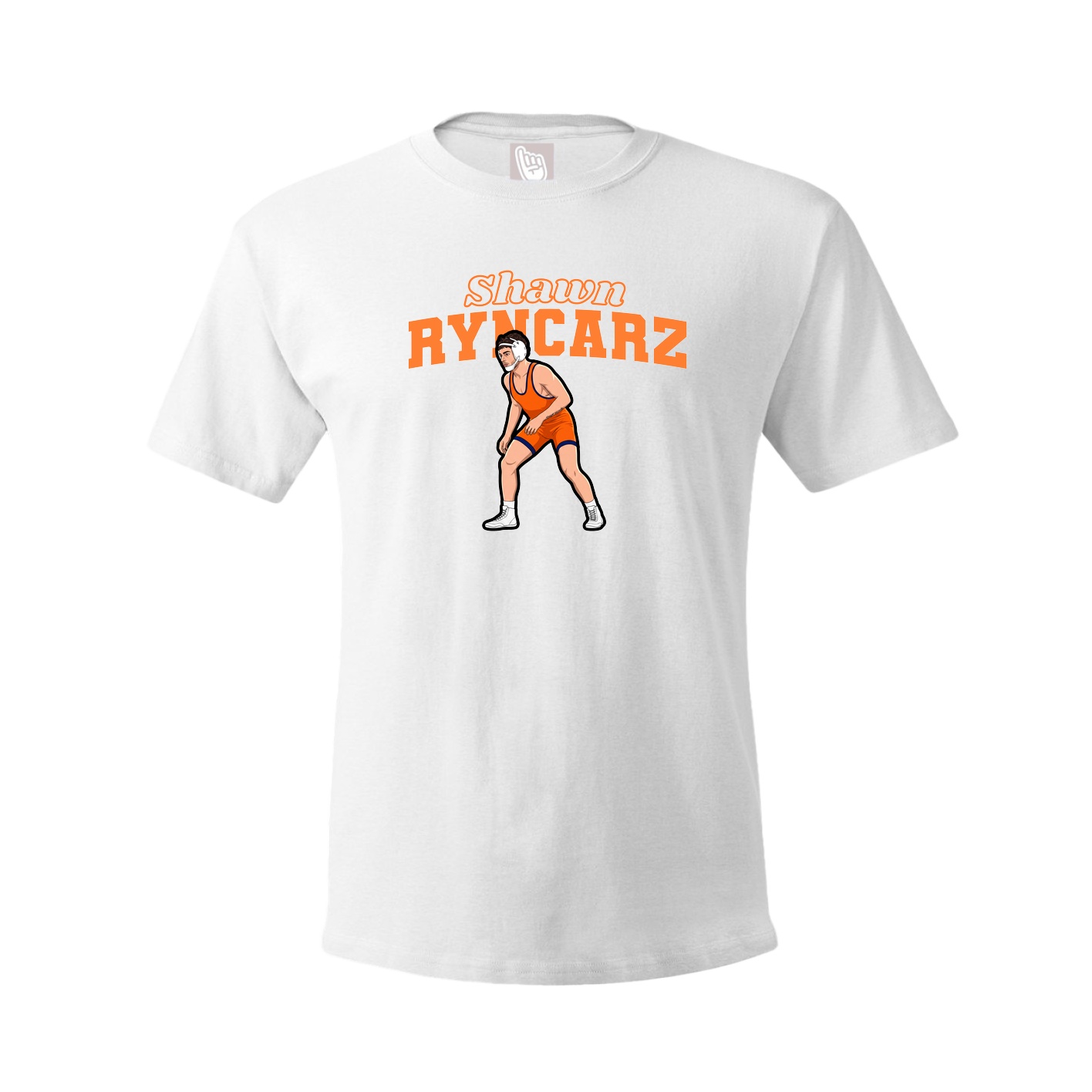 Youth Tee — Name Arch in White