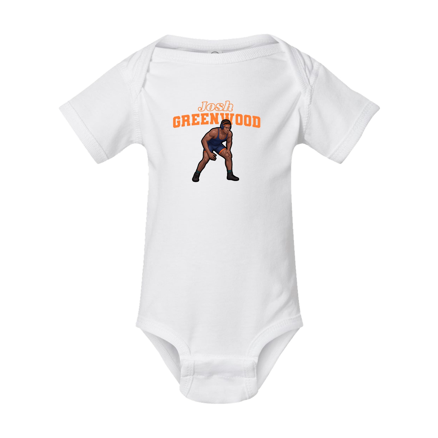Baby Onesie — Name Arch in White