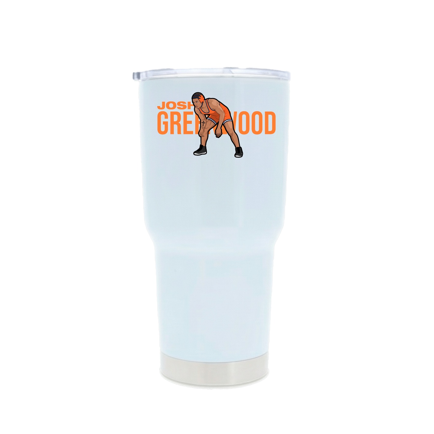 30oz Stainless Steel Tumbler — Player Name in White