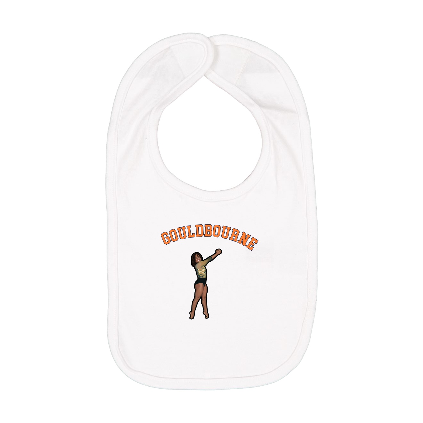 Infant Bib — Shirsey Arch in White