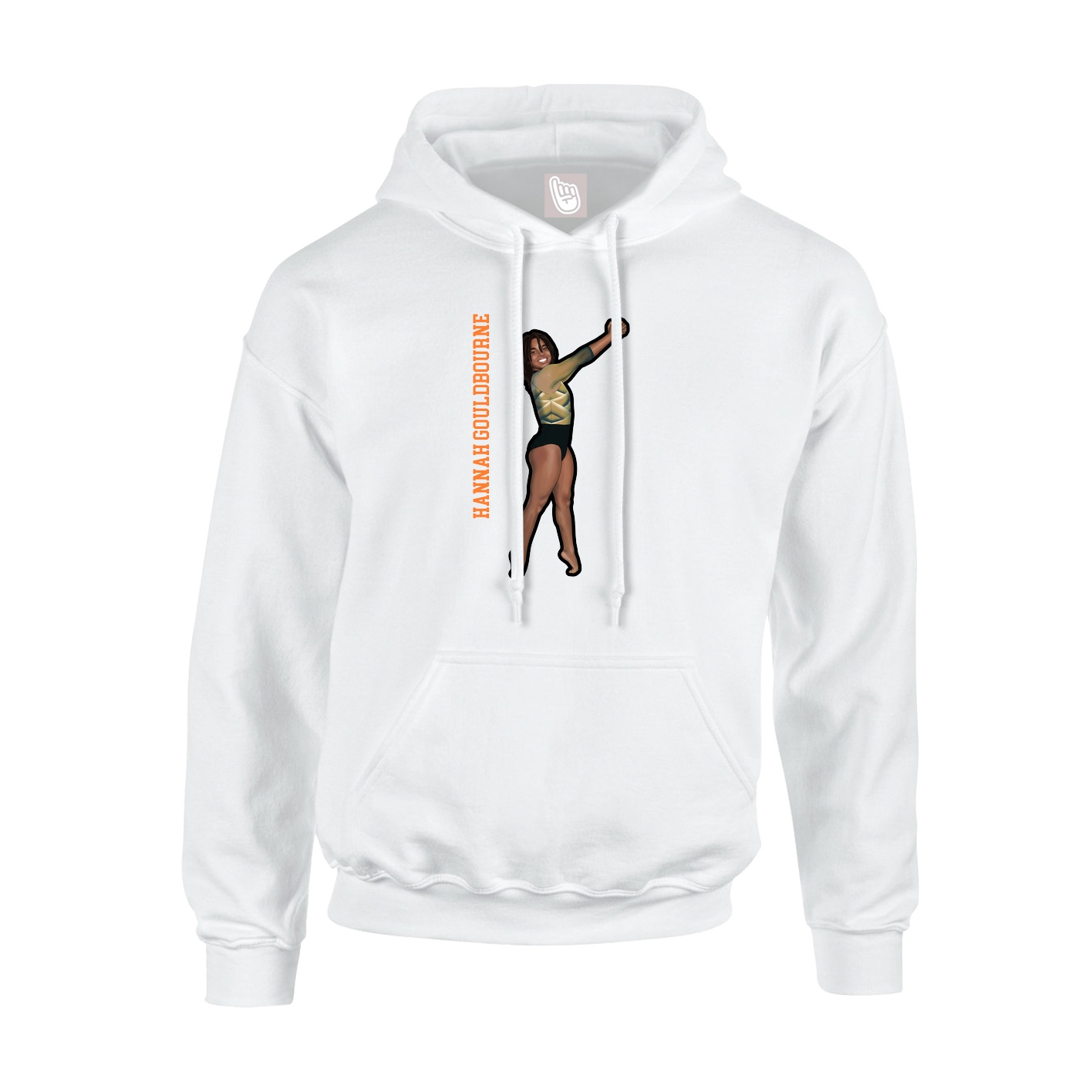 Hoodie — Name Vertical in White