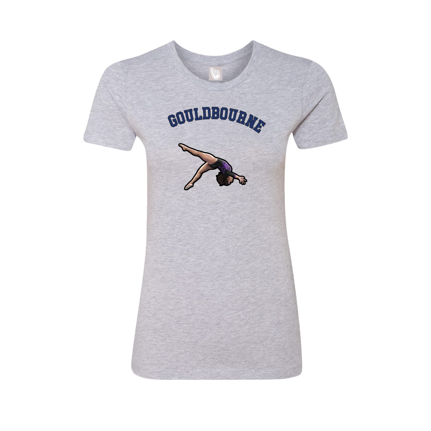 Fitted Women's Tee — Shirsey Arch in Grey