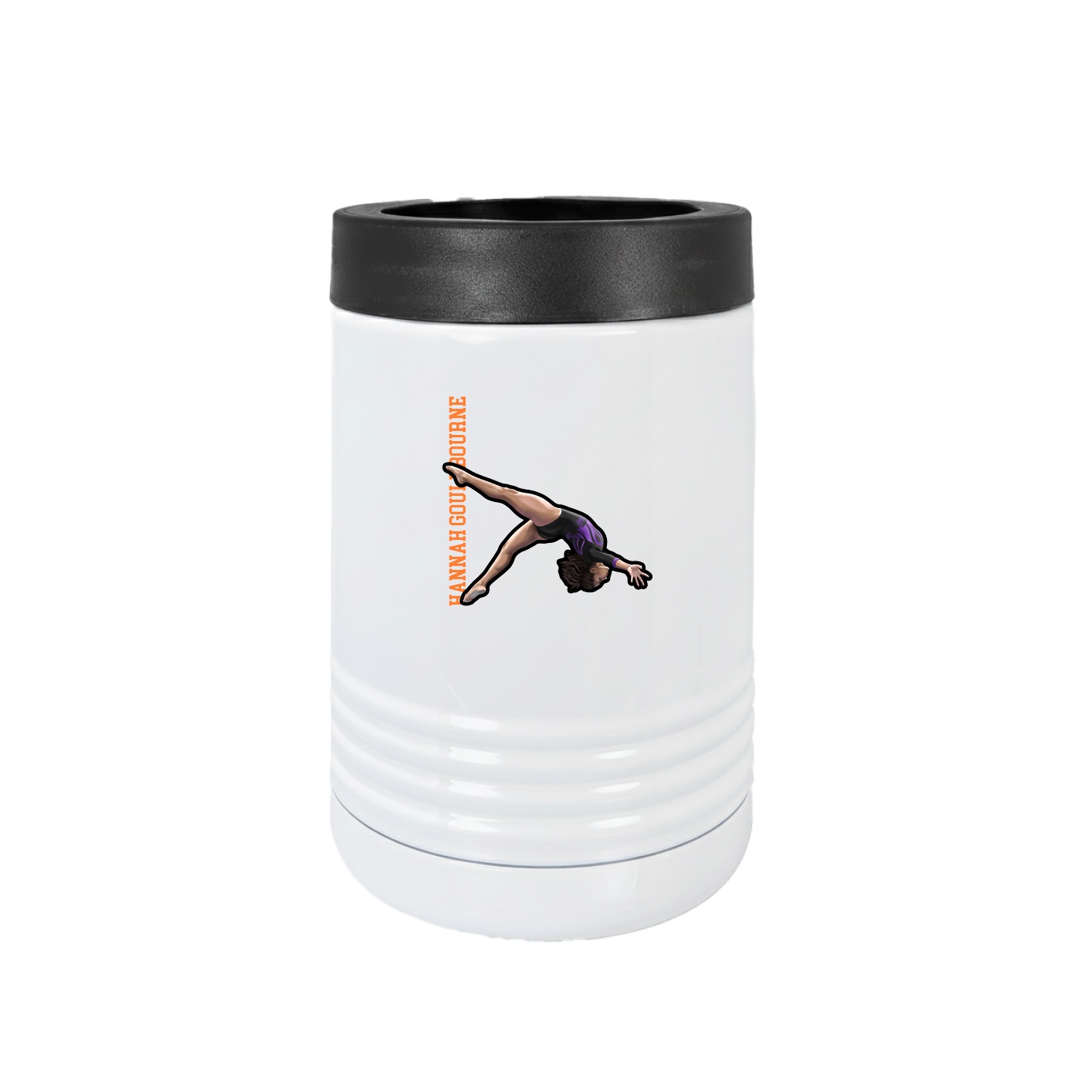 Beverage Holder — Name Vertical in White