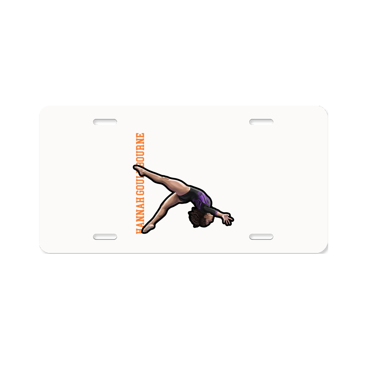 License Plate — Name Vertical in Classic