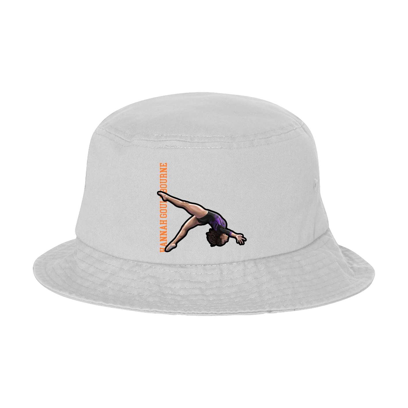 Bucket Cap — Name Vertical in White