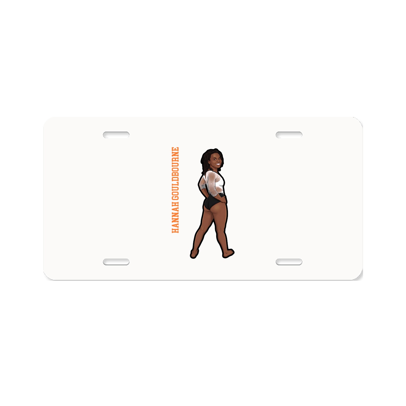 License Plate — Name Vertical in Classic