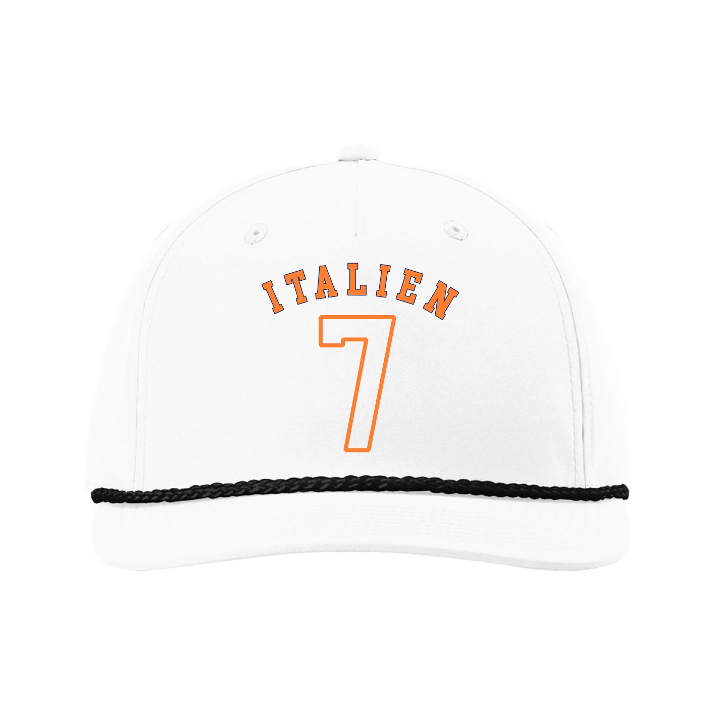 Five-Panel Classic Rope Cap — Shirsey Arch in White
