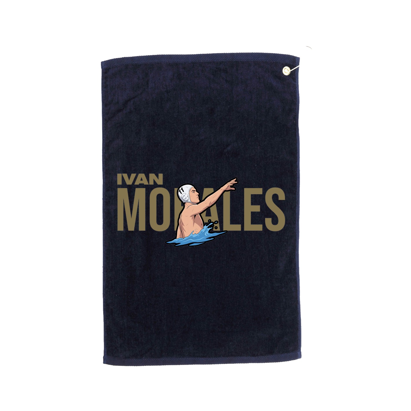 Golf Towel — Player Name in Navy