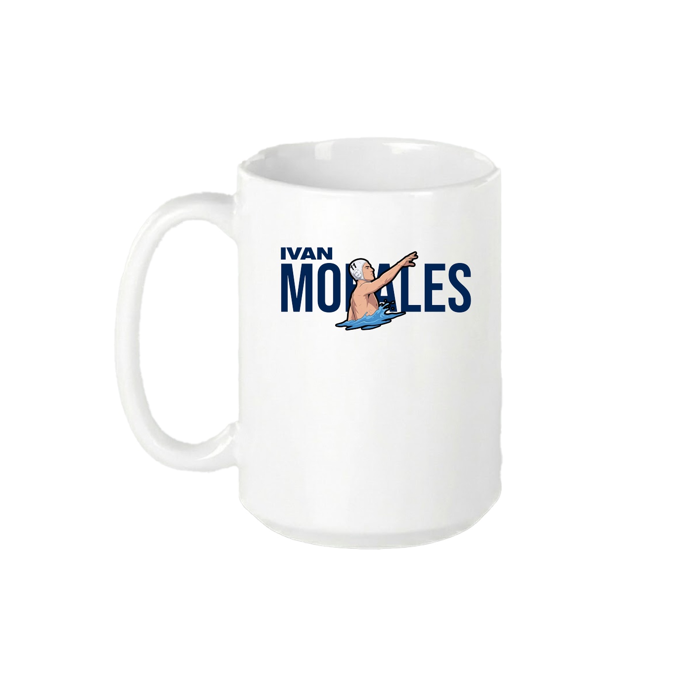 15oz Coffee Mug — Player Name in White
