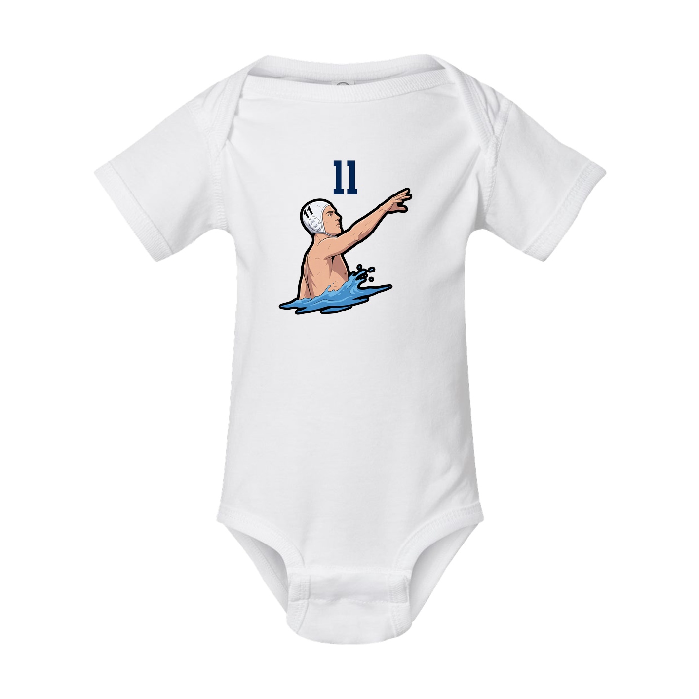 Baby Onesie — Number Top in White