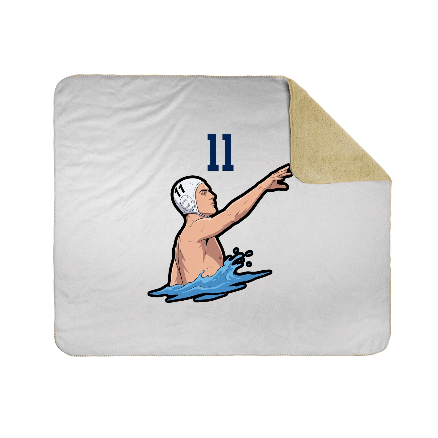 Throw Blanket — Number Top in White
