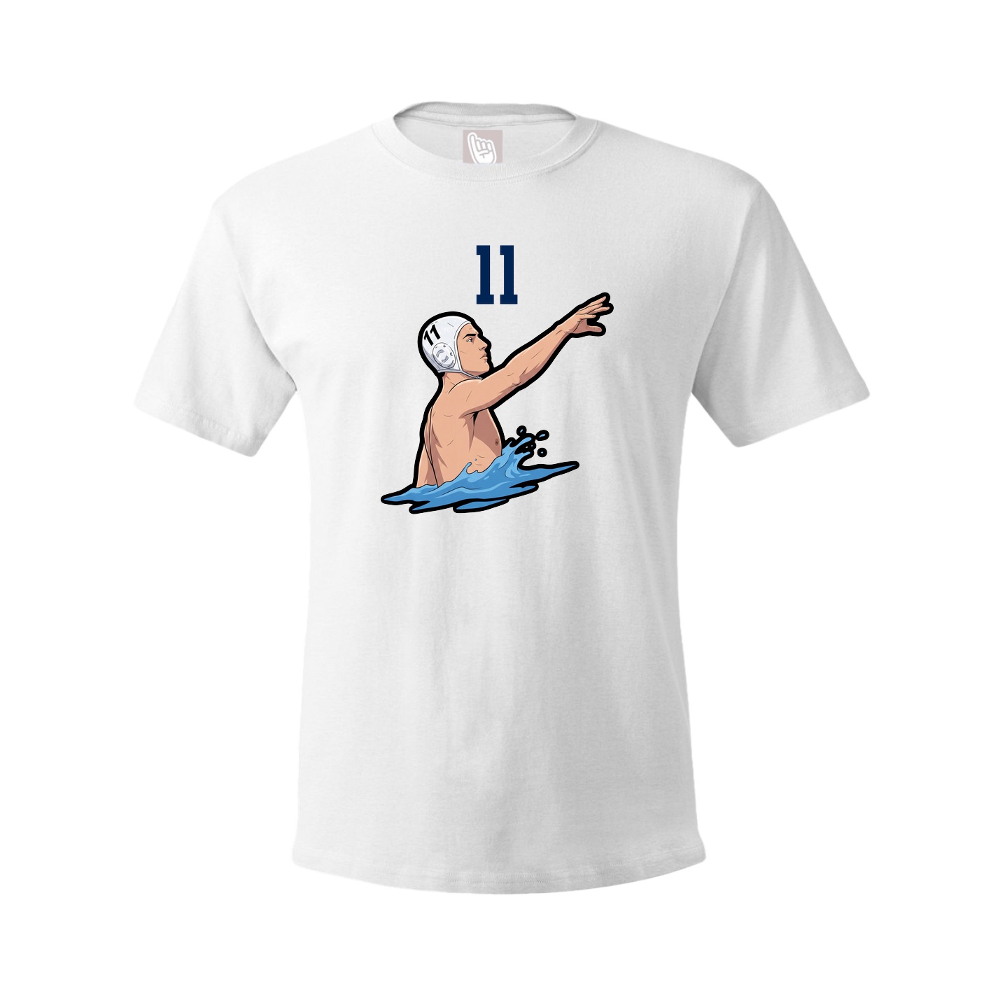 Youth Tee — Number Top in White