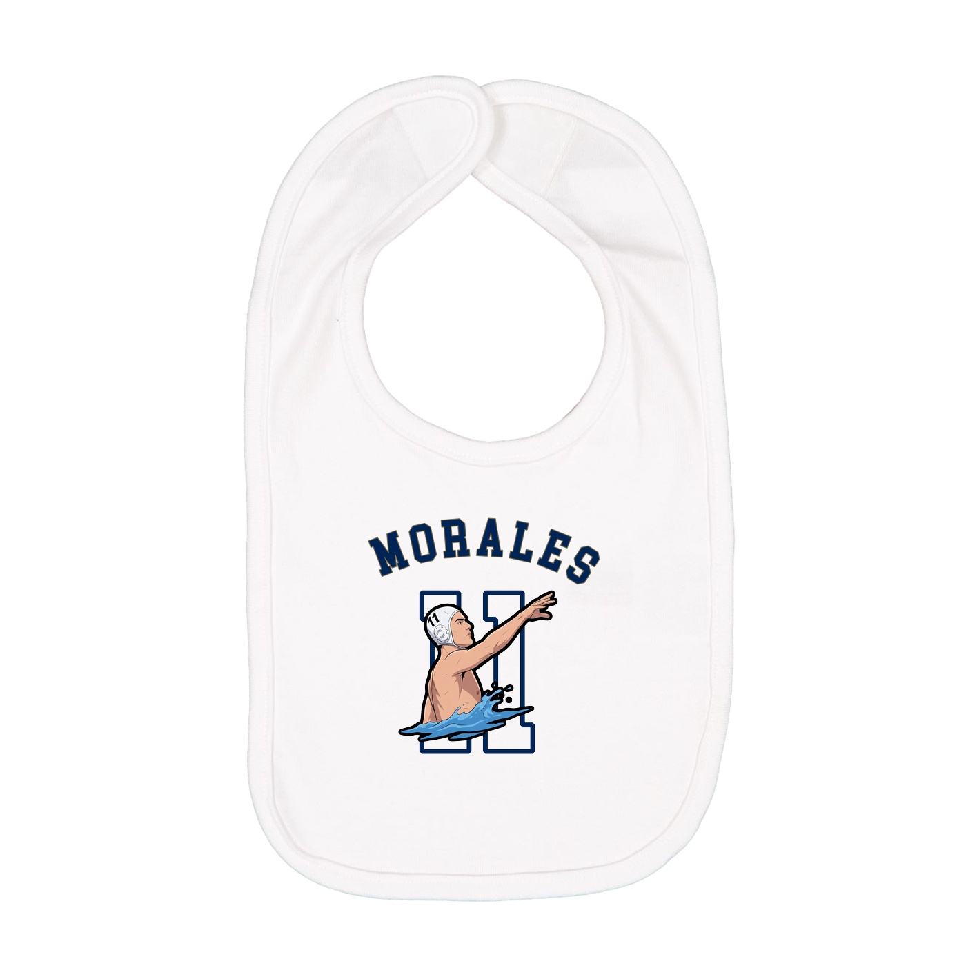 Infant Bib — Shirsey Arch in White