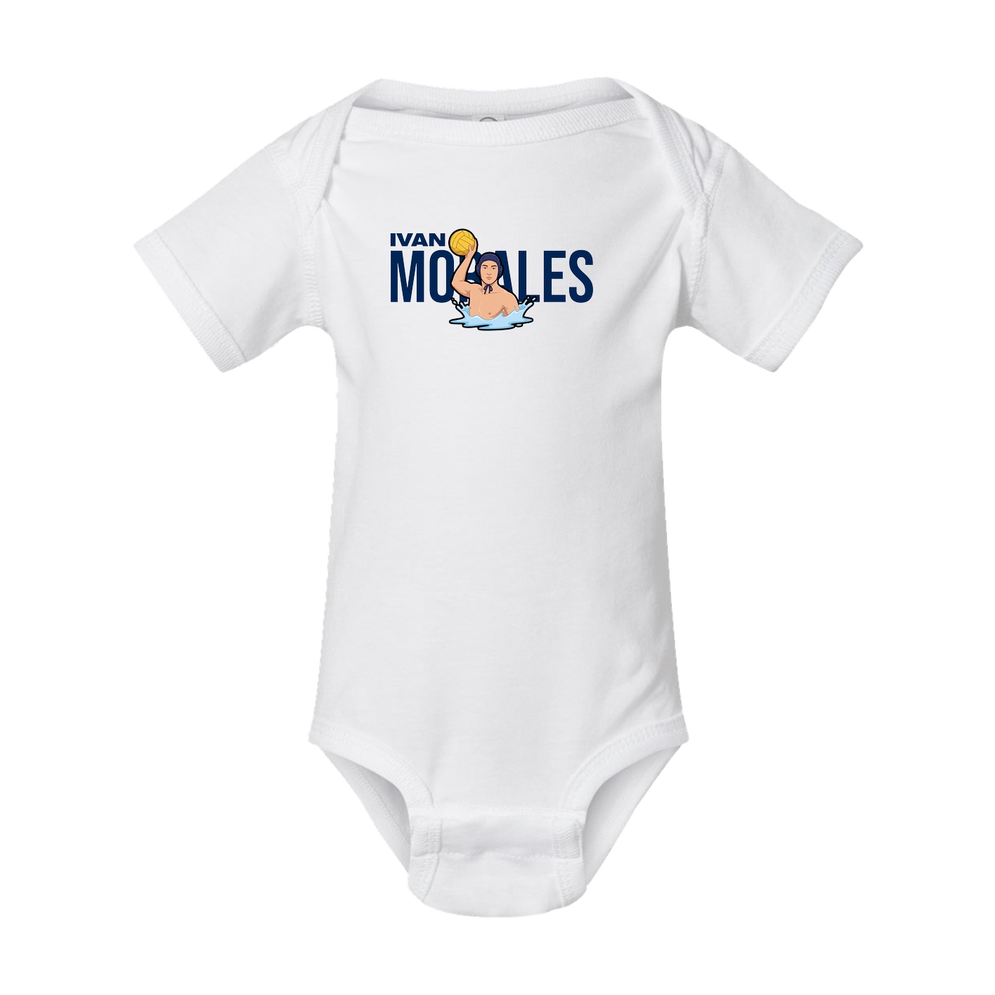 Baby Onesie — Player Name in White