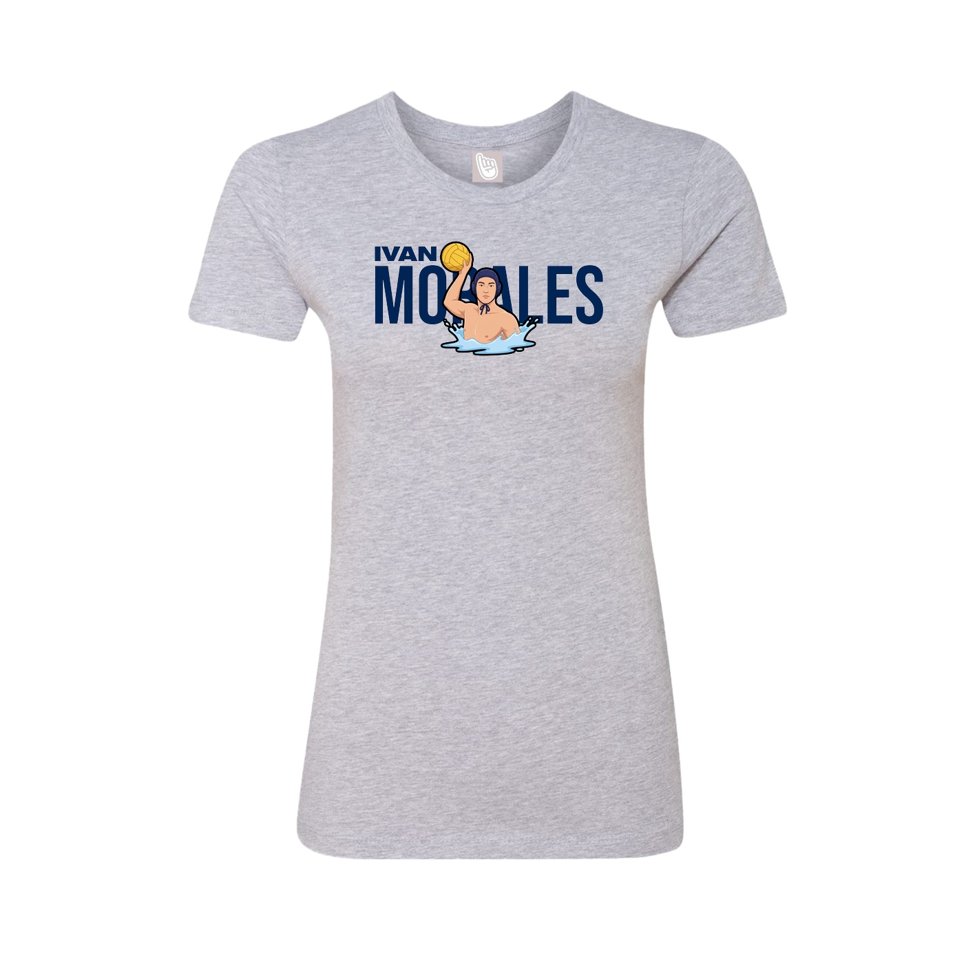 Fitted Women's Tee — Player Name in Grey