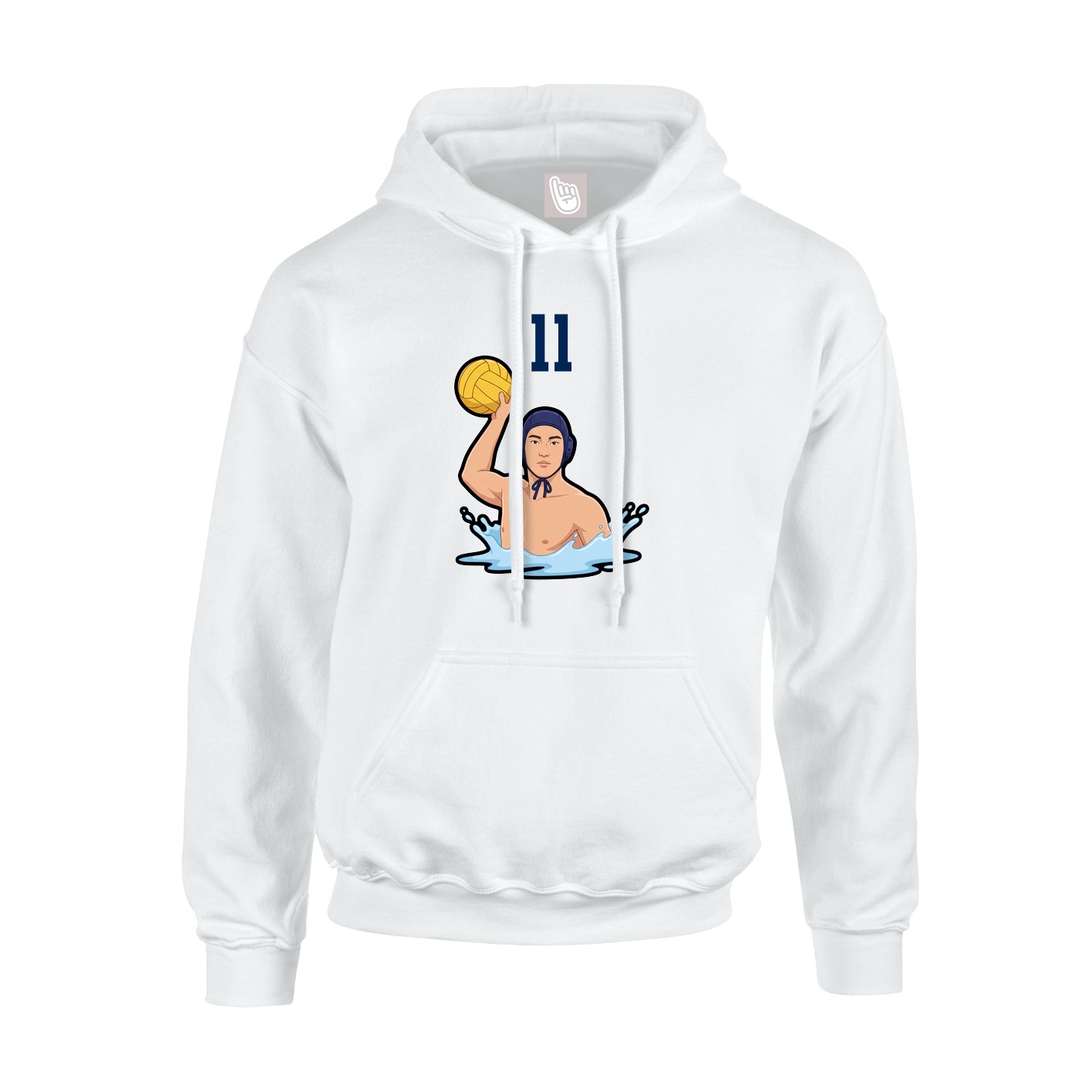 Hoodie — Number Top in White