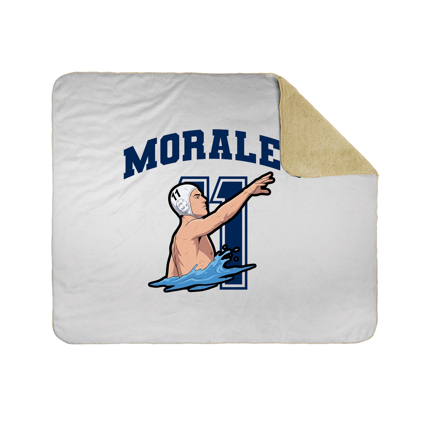 Throw Blanket — Number in White