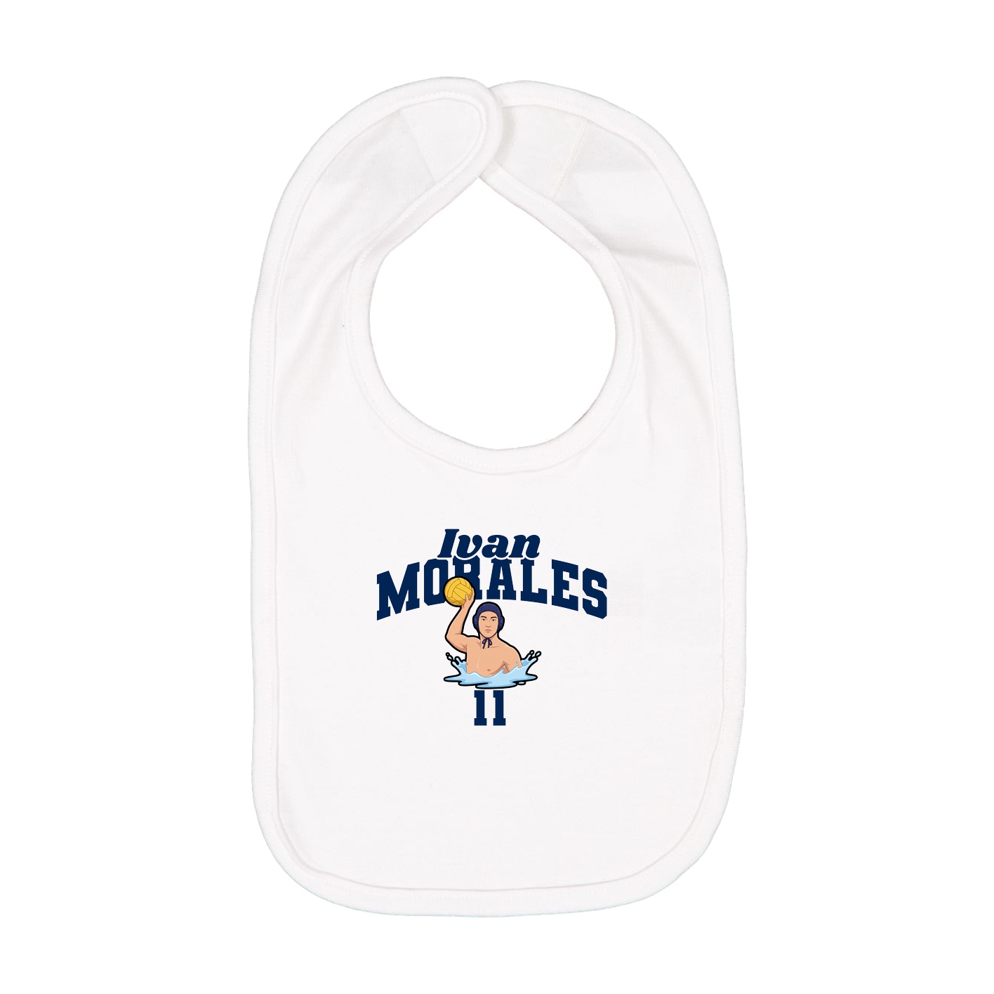 Infant Bib — Signature Arch in White