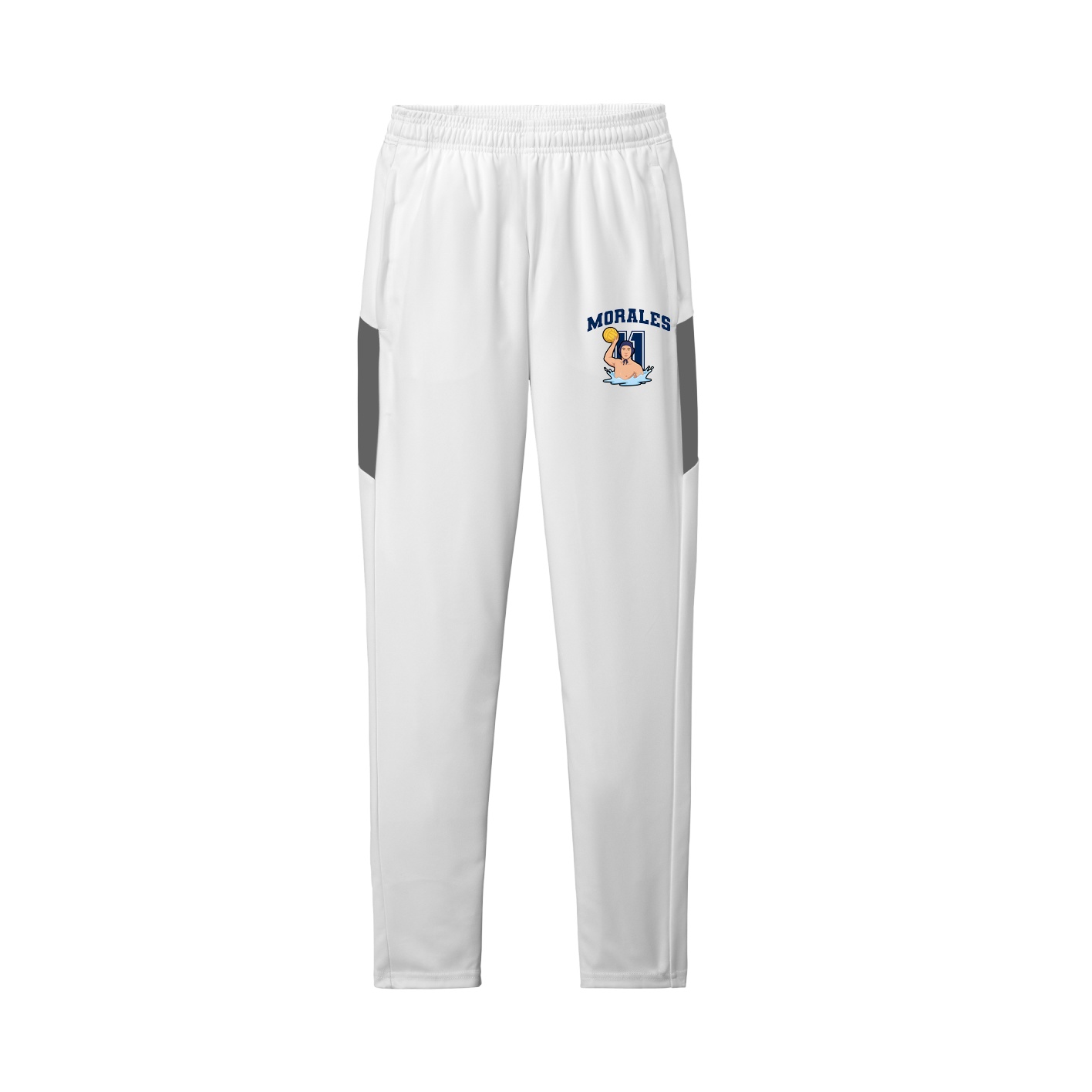 Team Travel Pant — Number in White/Grey