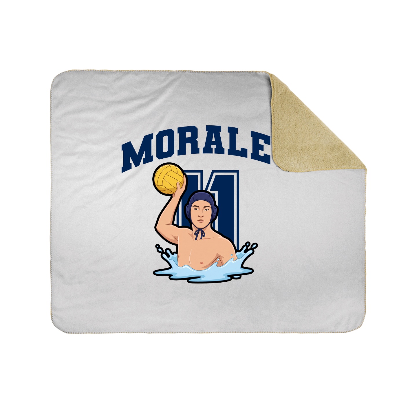 Throw Blanket — Number in White