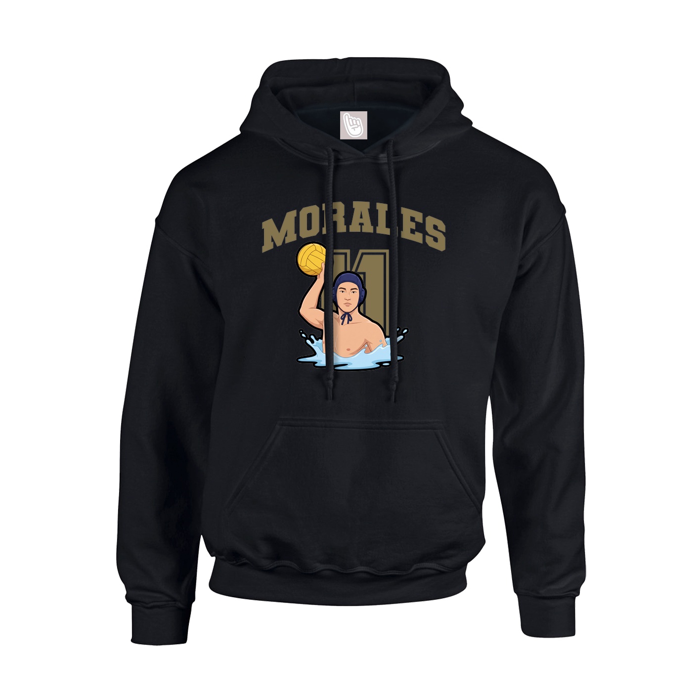 Hoodie — Number in Black