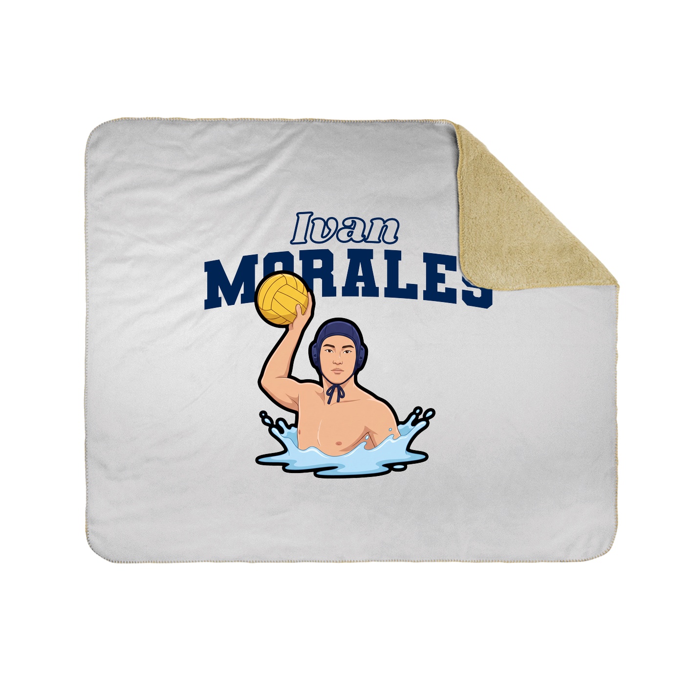 Throw Blanket — Name Arch in White