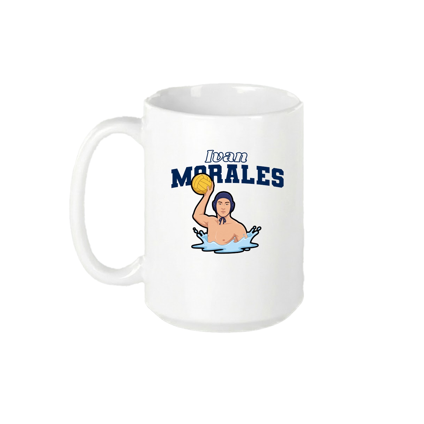 15oz Coffee Mug — Name Arch in White