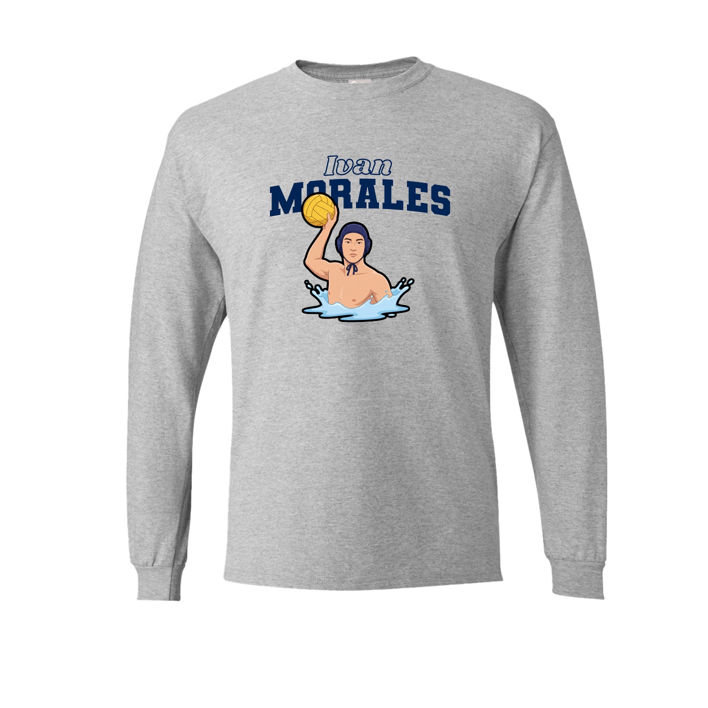 Long Sleeve Tee — Name Arch in Grey
