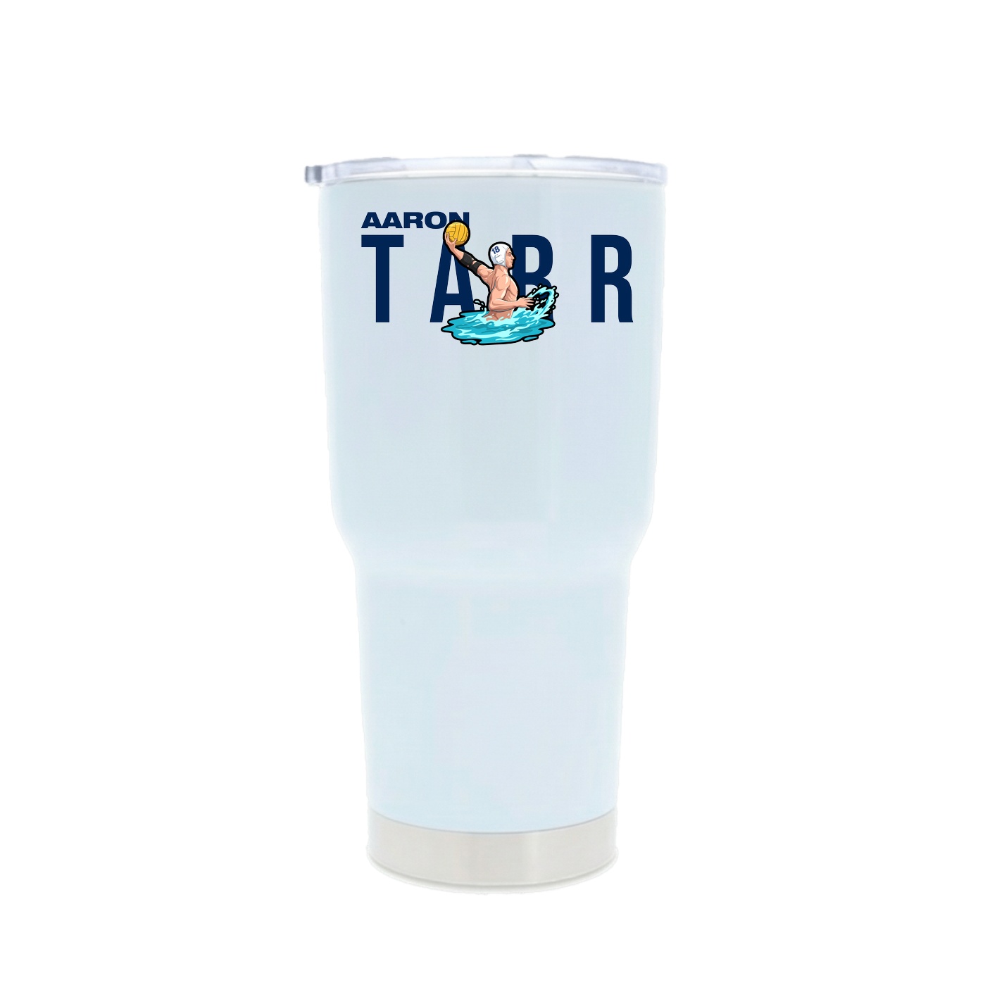 30oz Stainless Steel Tumbler — Player Name in White