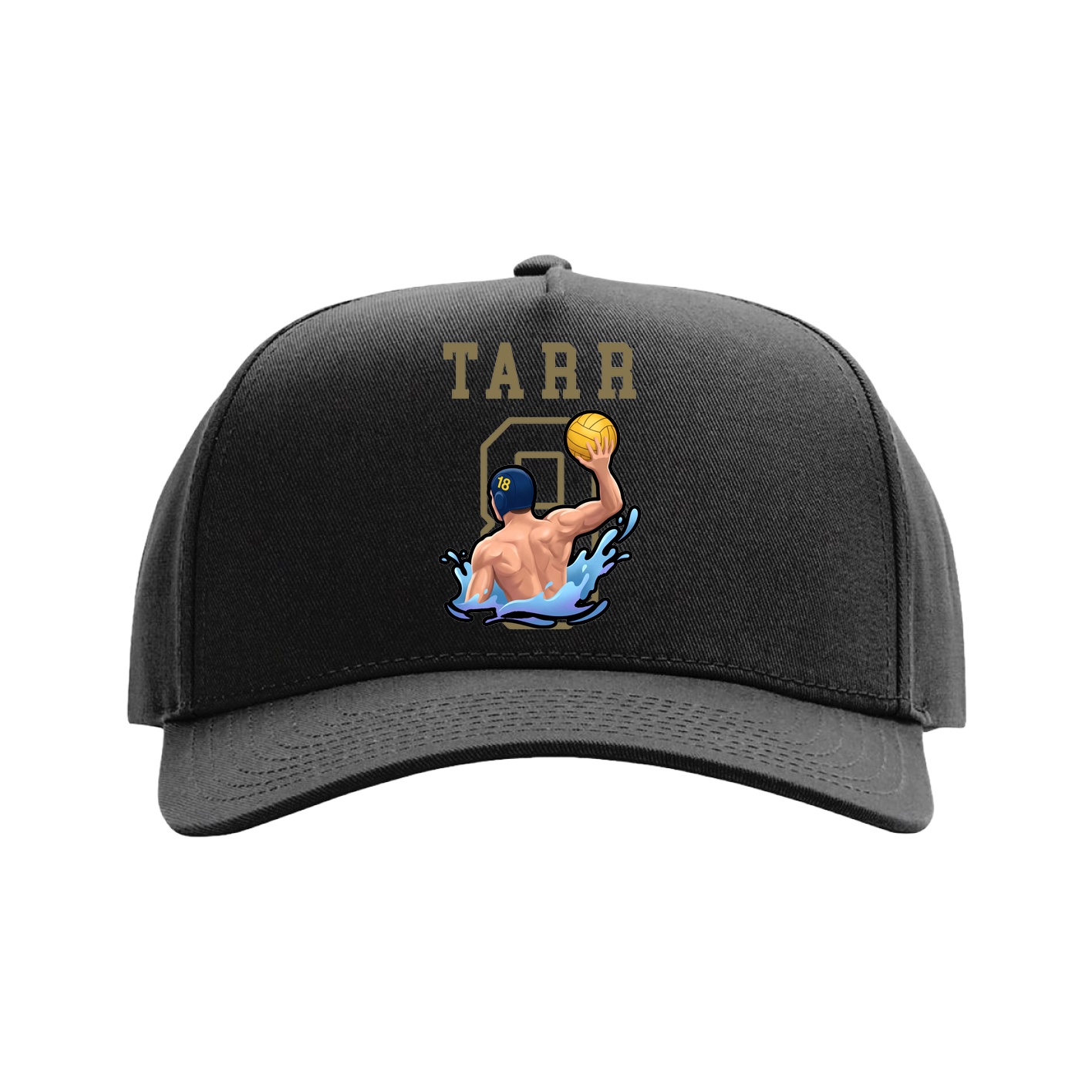 Full Fabric Five-Panel Champ Cap — Shirsey in Black