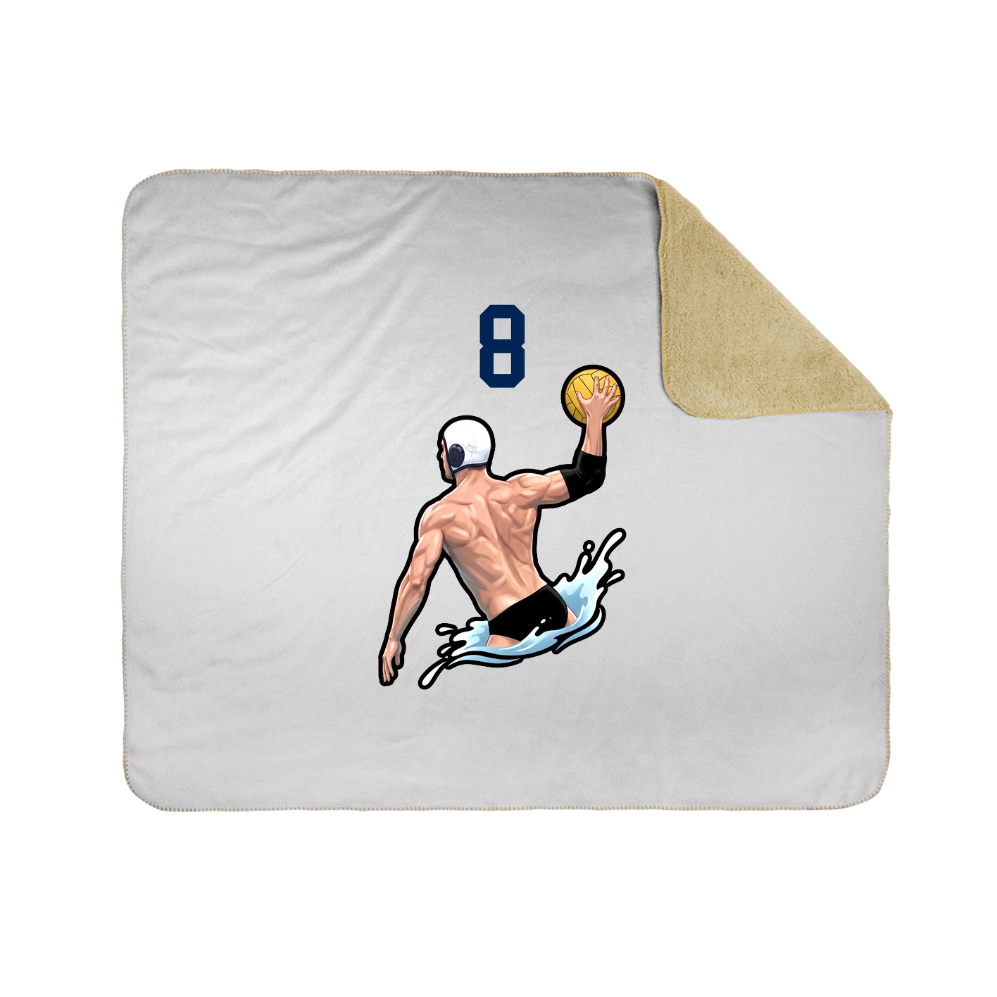 Throw Blanket — Number Top in White