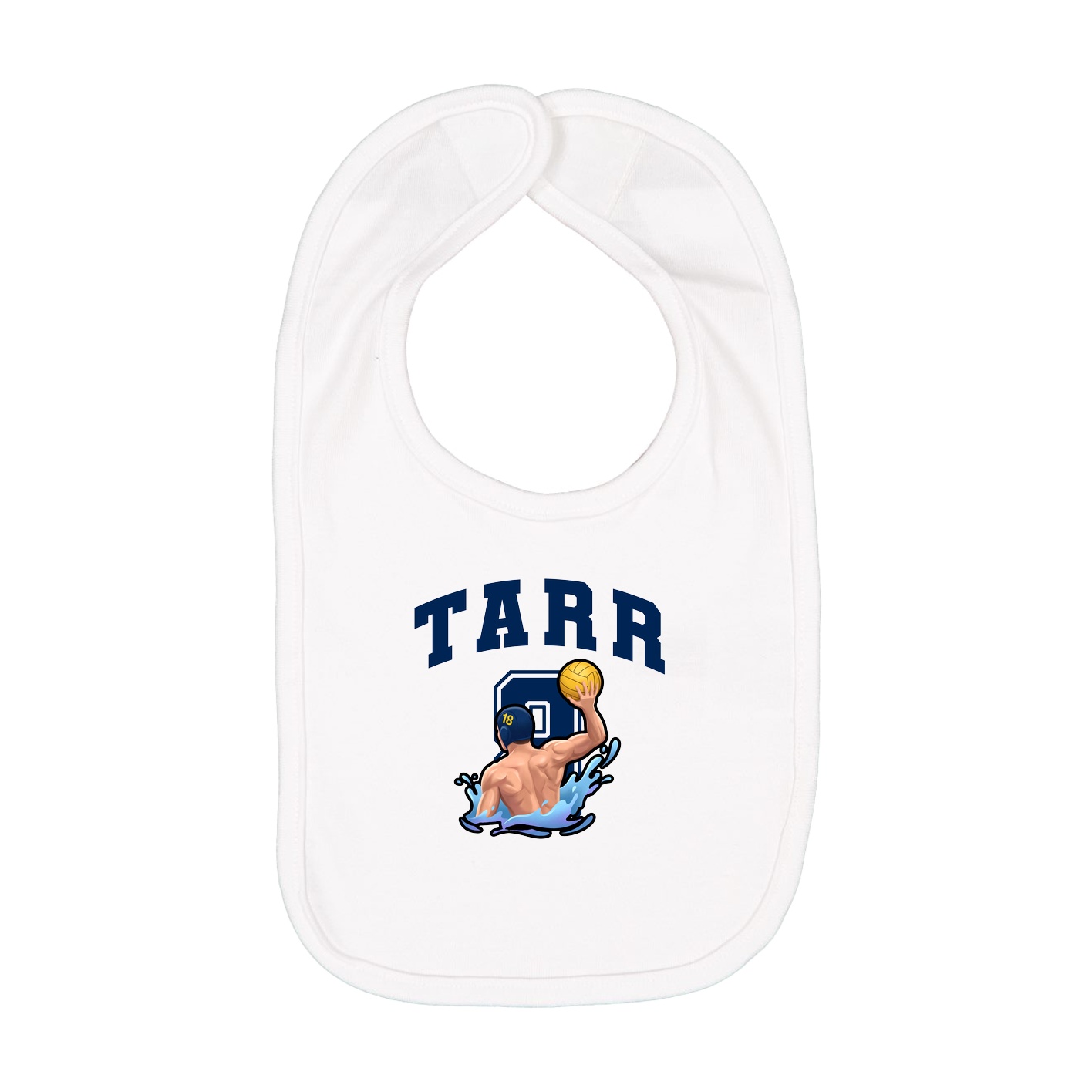 Infant Bib — Number in White