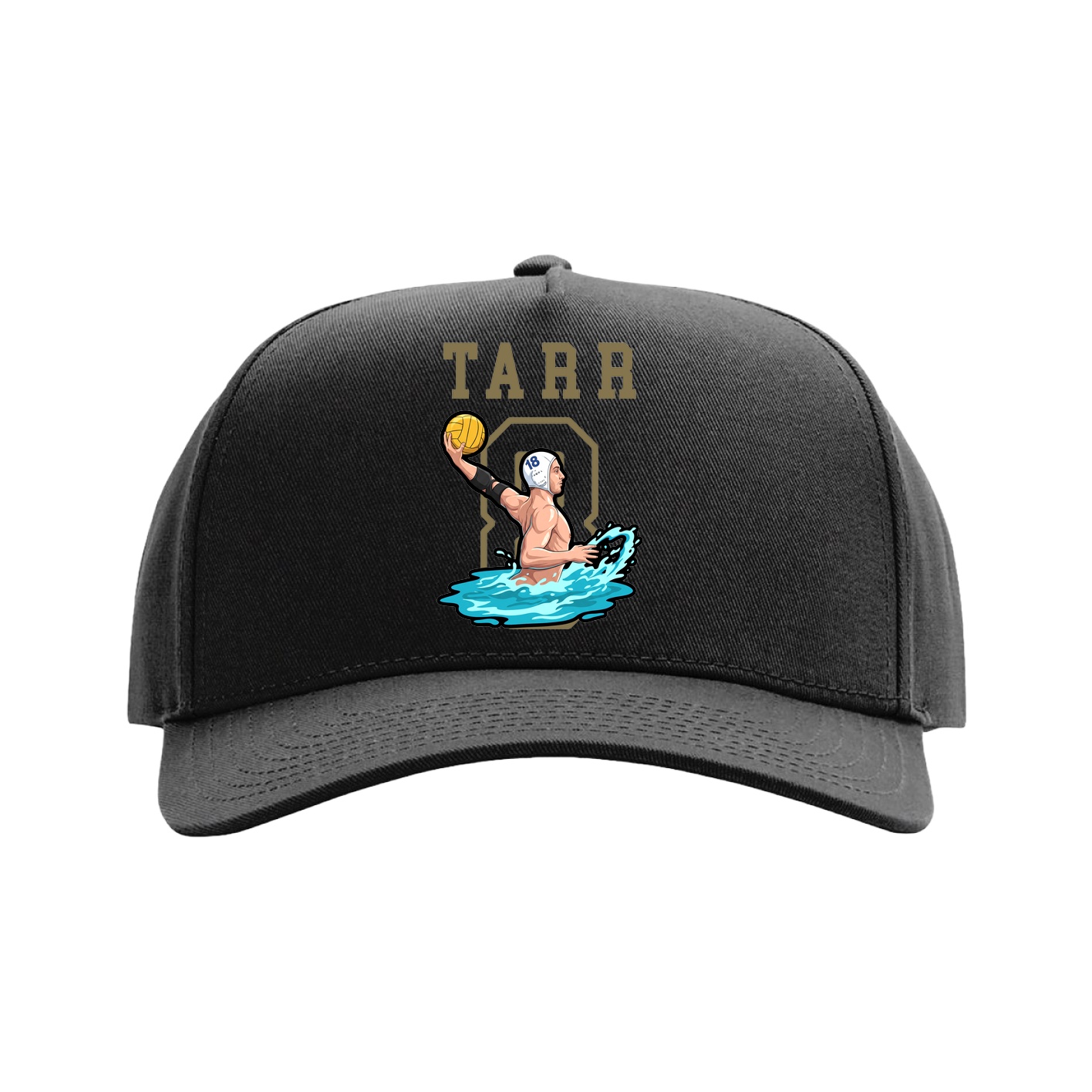 Full Fabric Five-Panel Champ Cap — Shirsey in Black