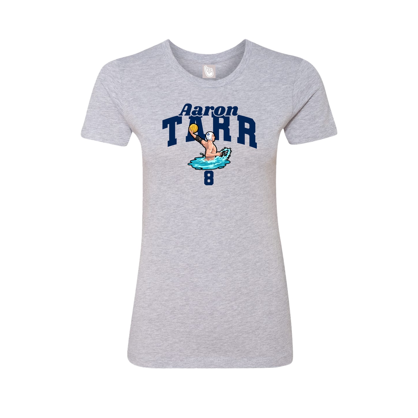 Fitted Women's Tee — Signature Arch in Grey