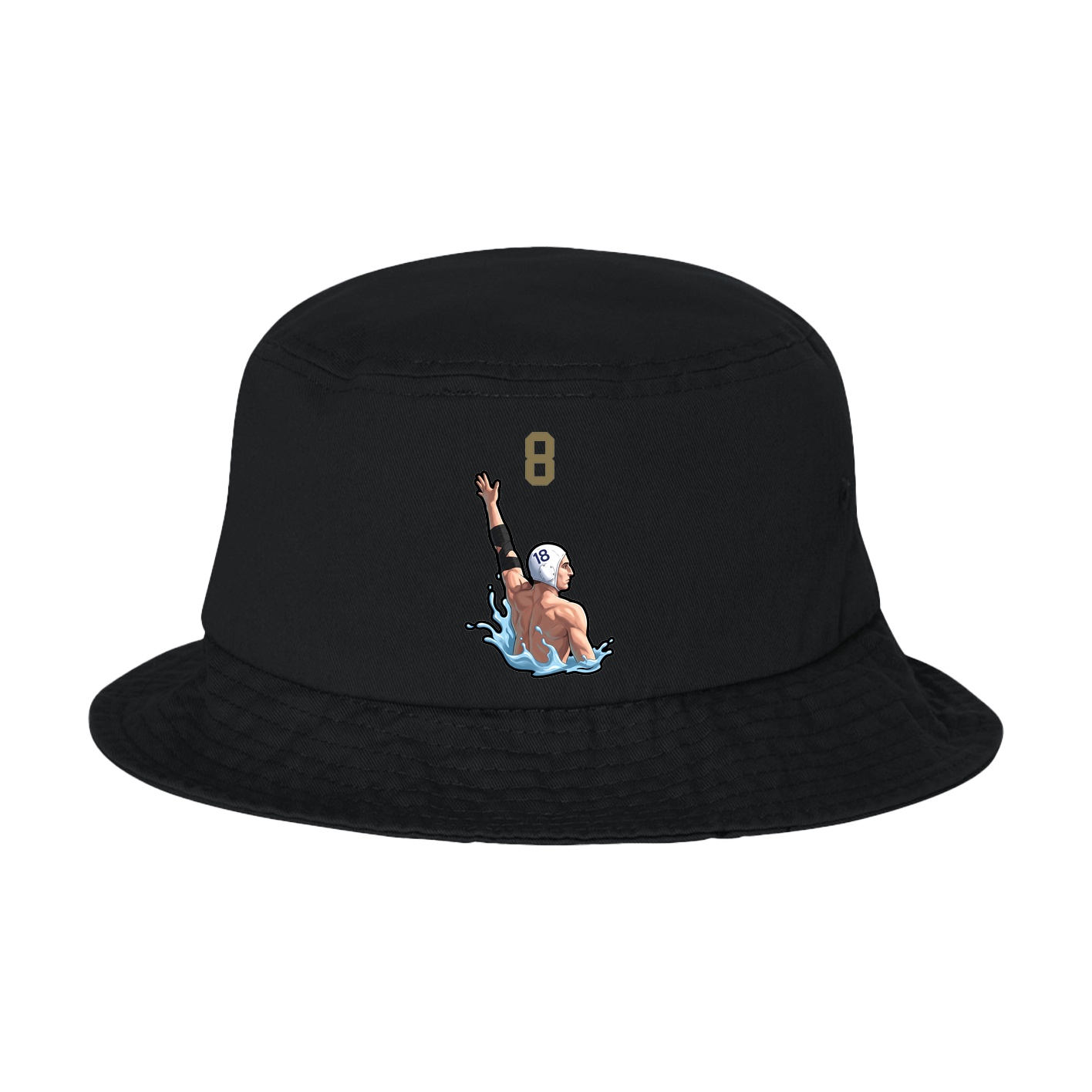 Bucket Cap — Number Top in Black