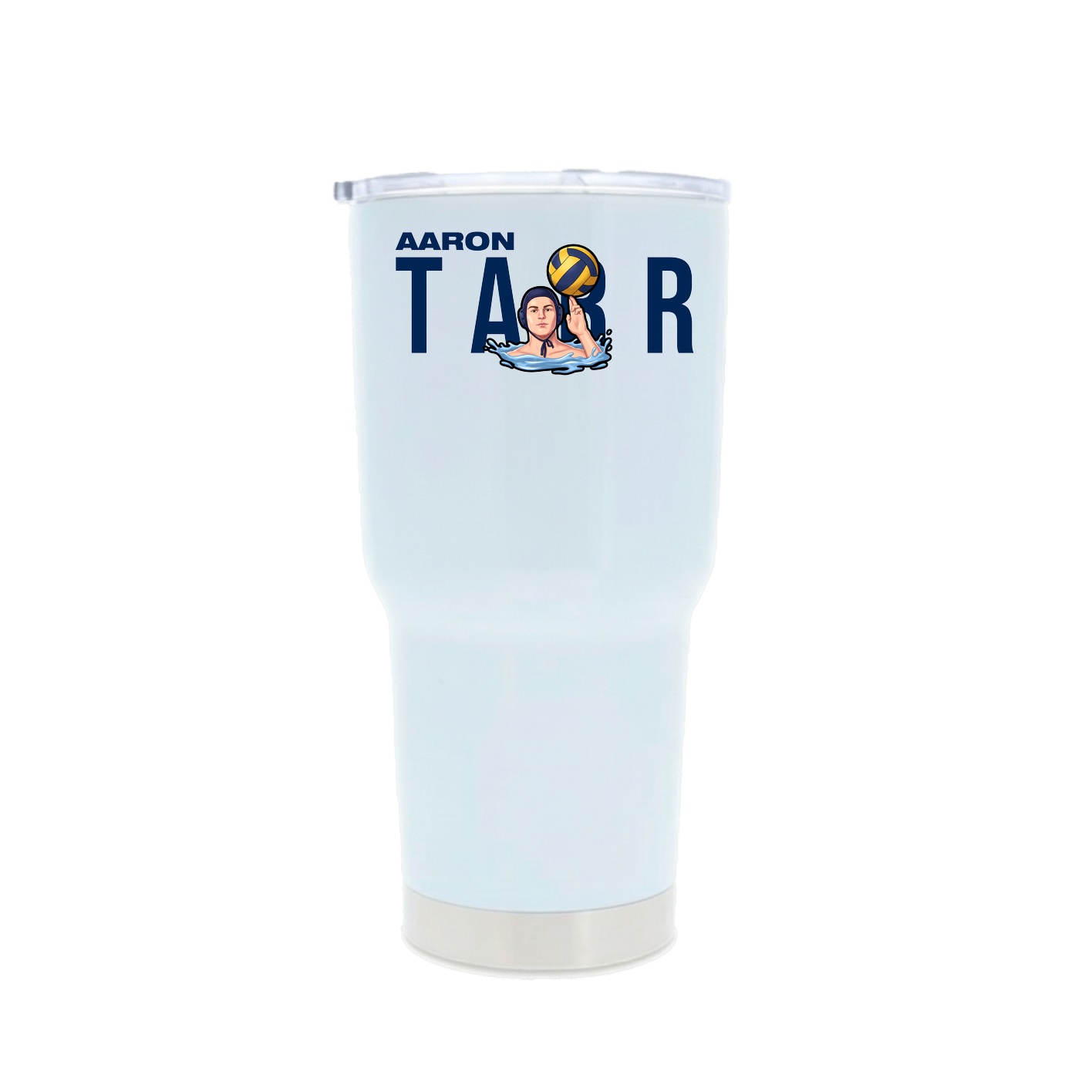 30oz Stainless Steel Tumbler — Player Name in White